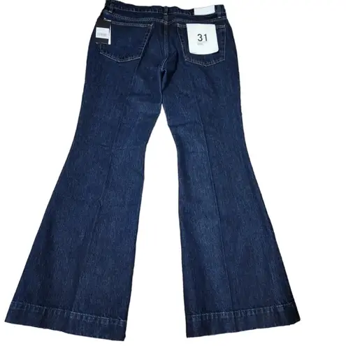 RE/DONE NWT 70s Low Rise Flare Jeans Dark Wash Heritage Rinse Flares size 31