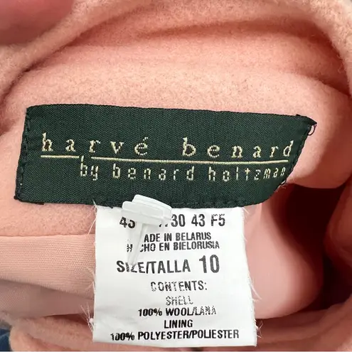 Harve Benard x Benard Holtzman 100% Wool Jacket Coat Size 10 Womens Pink