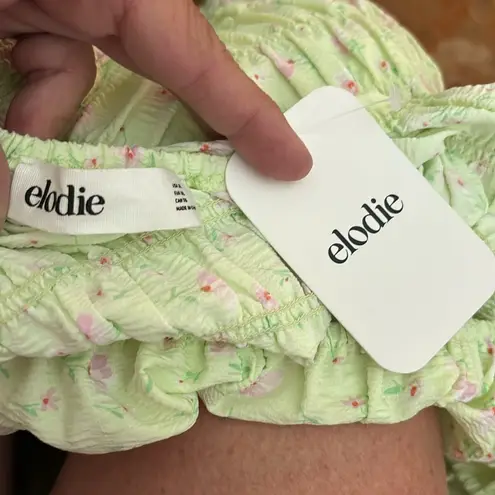 Elodie Spring Green and Pink Petals Cropped Top Size XL Sexy Summer