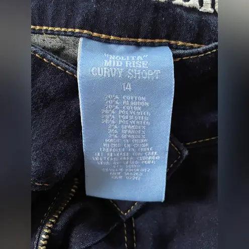 Hydraulic Women’s Blue Jean Mid Rise Curvy Shorts Classic Fit