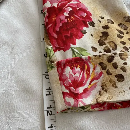 Sandra King Cheetah & Flowers Print Blazer Sz 6