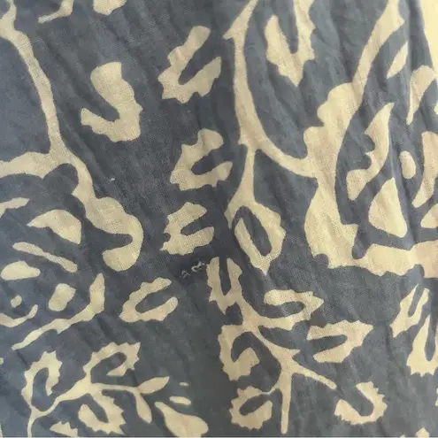 Gretchen Scott Designs Blue Floral V Neck Tunic Top Coverup