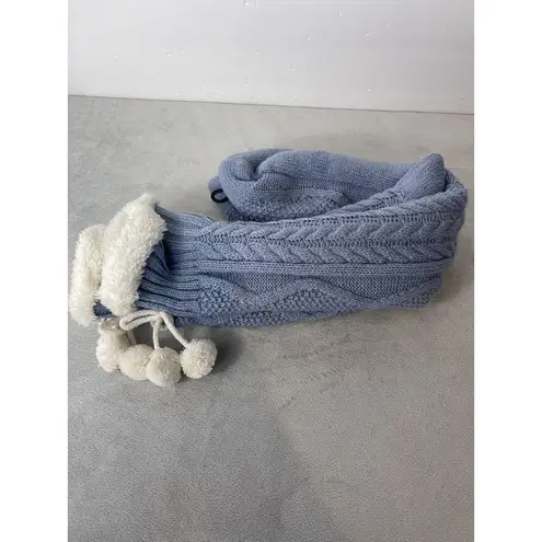 Magellan Outdoors Women's Long Lodge Socks Aloe Infused Blue Pom Pom Medium