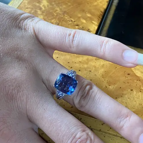 Color Changing Fluorite Tanzanite Sterling Silver Ring Size 6 Purple