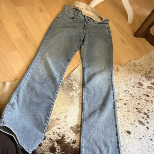 BLANQI Maternity Straight Leg Light Wash Jeans Size 0 Blue