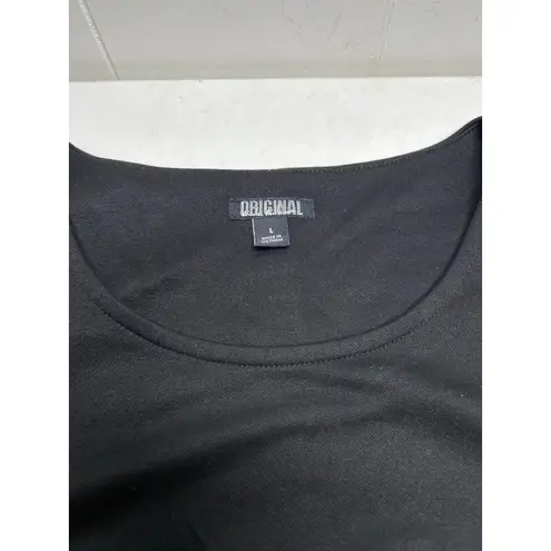 Nicole Miller  Original Black 3/4 Sleeve Shift Dress. Size L