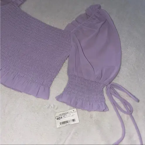The Impeccable Pig NWT Purple Smocked Crop Top size Small!