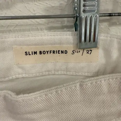 Pilcro and the Letterpress Anthropologie Pilcro Slim Boyfriend White Denim Shorts 27 EUC