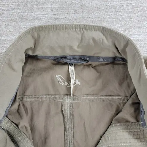 Kuhl Utility Vest Womens S Khaki Zip Up Cargo Military Outdoor Safari Gorpcore
