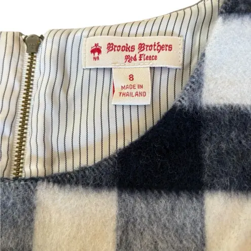 Brooks Brothers Red Fleece Buffalo Plaid Wool Blend Dress Womens Size 8 Navy