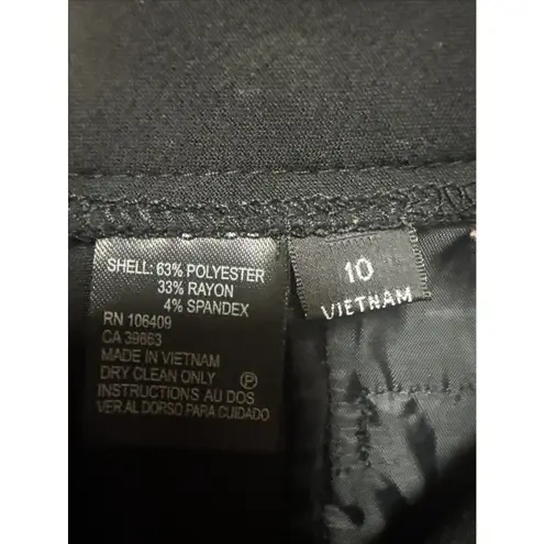 Tahari Arthur S Levine Lined Pants Slacks Trouser Black Career Business Size 10