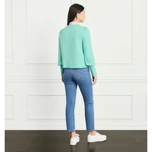 Hill House The Cropped Silvie Merino Wool Sweater in Ocean Wave Size S