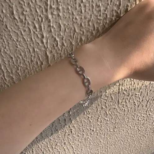 Link Chain Bracelet for Men Women Streetwear Unisex Style Silver