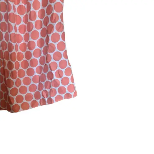 Boden Top Womens 8 Multicolor Polka Dot Silk Blend V Neck Short Sleeve Blouse