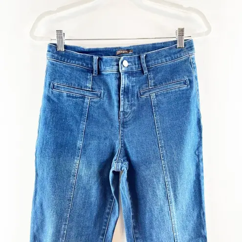 J. McLaughlin High Rise Seamed Front Emmie Bootcut Jeans Dark Wash Blue 4