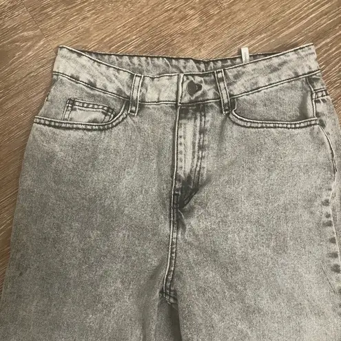 ASOS RECLAIMED VINTAGE High Waist Wide Leg Cropped Jeans Gray Wash 28 x 26