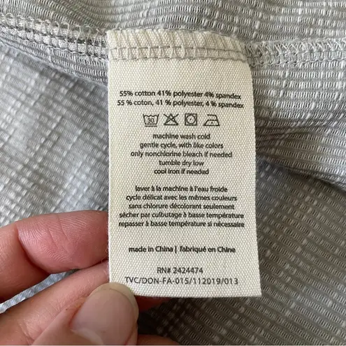 Donni Anthropologie Ribbed Stripe Open Front Longline Cardigan Gray comfy lounge White Size undefined