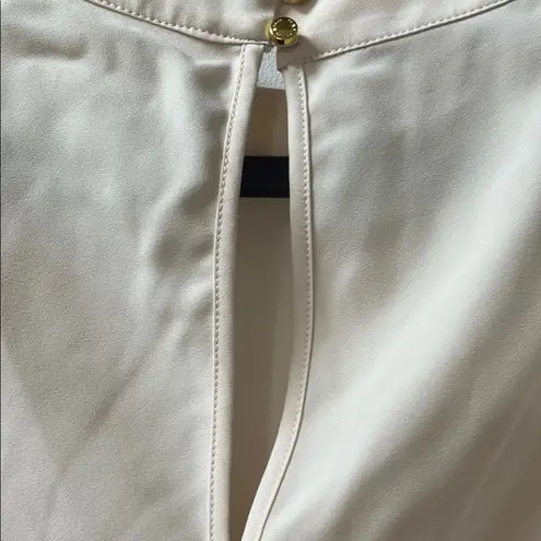 Bebe  | Elegant Cream Women's Top Blouse 3/4 Sleeve Small