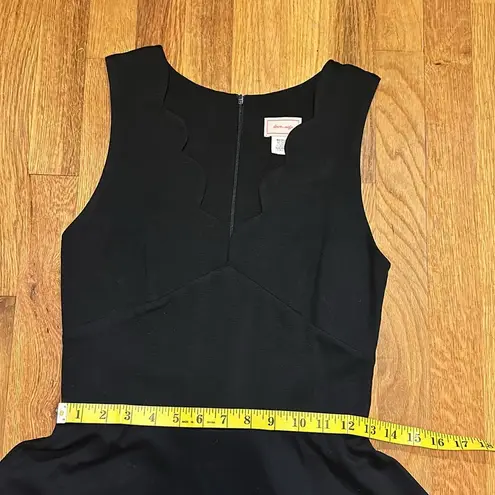 Love...Ady Love…Ady Womens Medium Scallop Sleeveless Fit & Flare Midi Little Black Dress