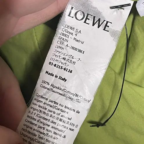 Loewe Cotton shirt dress in Lime Green sz FR 38 US 4-6