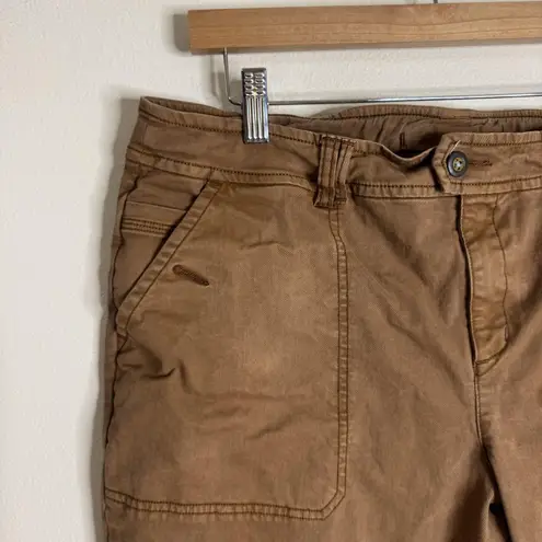 Sundance Pants Womens 12 Brown Cotton Stretch Straight Leg Chino Casual