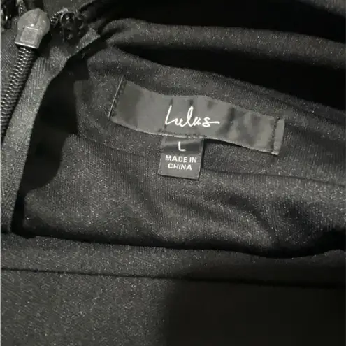 Lulu's Black and Silver Sleeveless Jumpsuit Size L