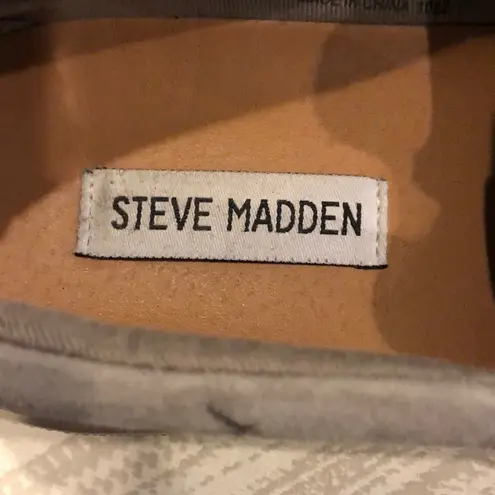 Steve Madden  Suede Sand Colored Slip On Sneakers