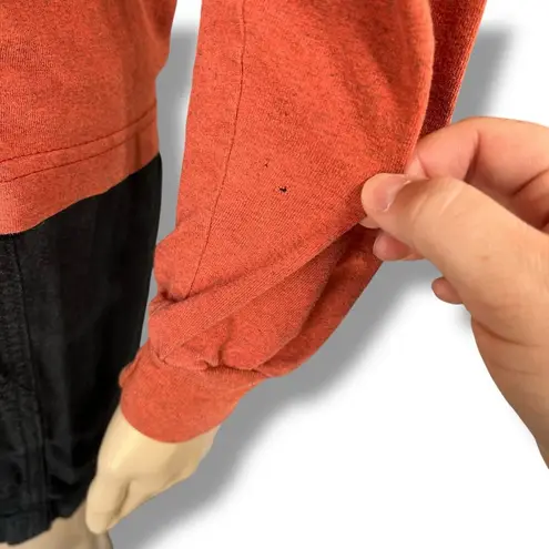 Harley Davidson  Womens T Shirt Top Long Sleeve Pullover Crew Neck Orange Medium