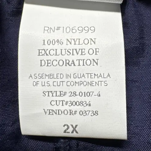 Inches Off Women's Navy Blue Athletic Swim Shorts Size 2X Side Stripe