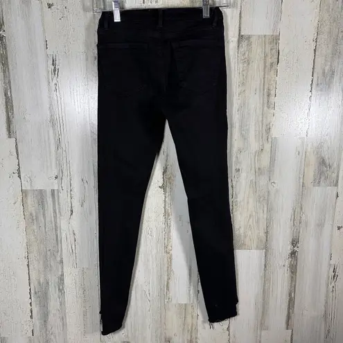 Frame Le Skinny de Jeanne Jeans 25 | Firm Noir | Distressed Hem | MSRP $220 - Image 5