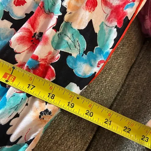 Vintage Floral Cap Sleeve Dress | Women’s Size 10 Red