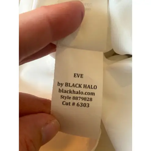 Black Halo  Eve Dress Houndstooth Textured Bell Sleeve Mini‎ Dress Size 4