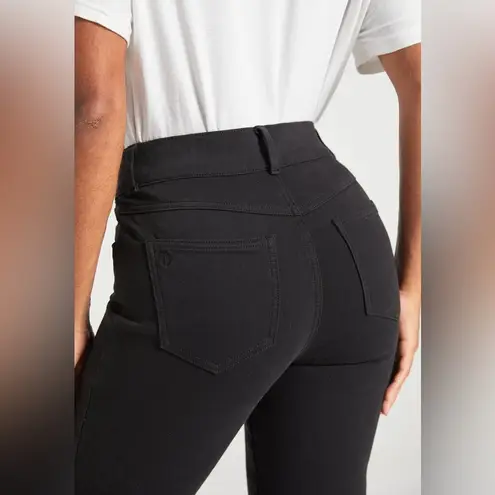 Betabrand Women’s Signature Mid-Rise Straight Leg Jeans in Black Size XXLP