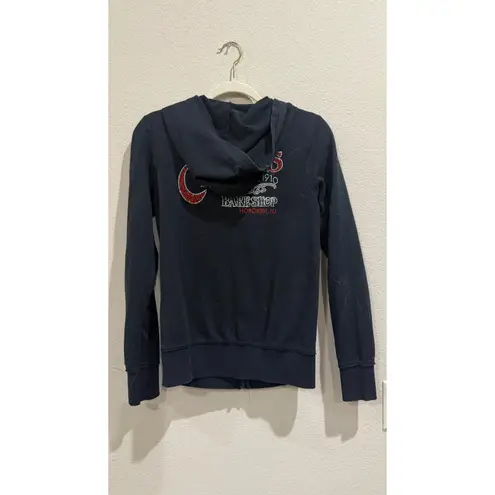 Carlos Bakery Hoboken NJ Zip Up Hoodie Rhinestone Logo Women's Size M Black Size M