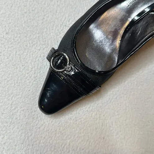 Etienne Aigner Black Kitten Heel Slingback Strap