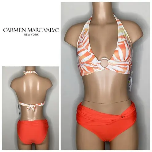 Carmen Marc Valvo New. tangerine bikini. M/S. Retails $154