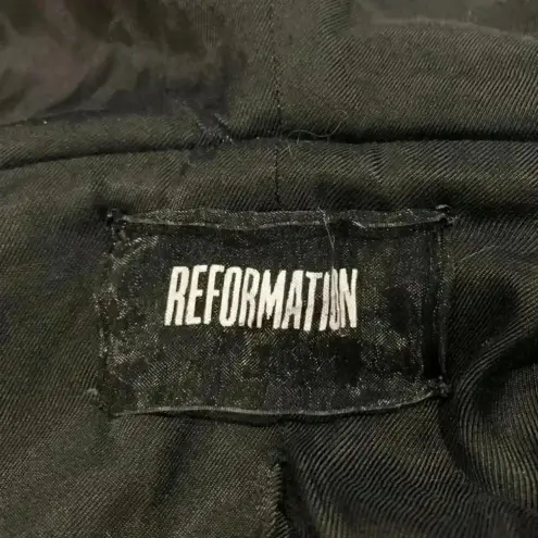 Reformation  grey fuzzy zip up hoodie in size xs