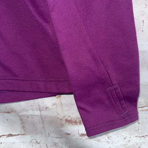 Title Nine Asymmetrical Quarter Zip Purple Fleece S small mock neck thumbholes