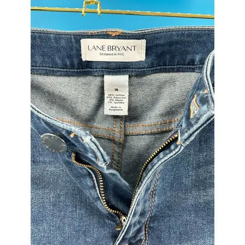 Lane Bryant  Women's Capri Jeans Size 16 Stretch Dark Wash Denim