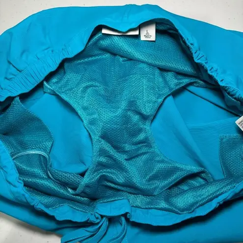 L.L. Bean Blue Supplex Nylon Drawstring Shorts Lining Pockets Large Active - Image 6