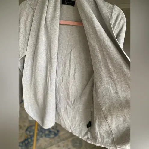 Cottagecore Buttery Soft Light Gray Slouch Wing Neck Fitted sleeve Cardigan Sz S