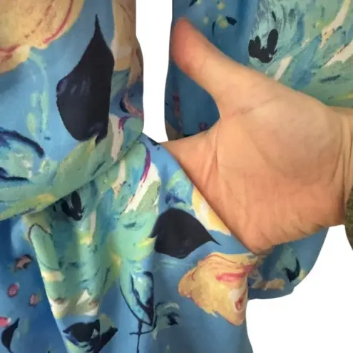 Yumi Kim SZ S Sky Blue Rose Garden One Shoulder Mini Dress