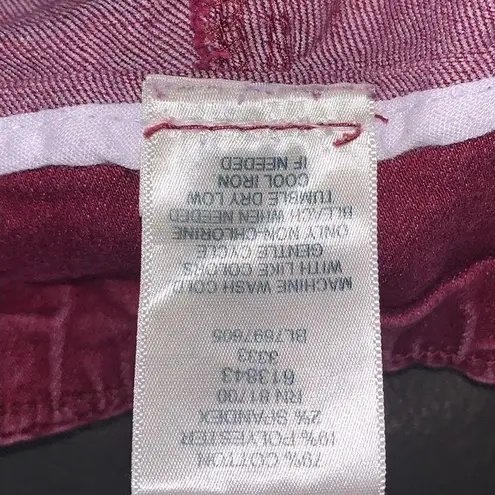 Blair Women's Casual Comfortable Pants Size 16PT Stretch Red Elastic Waist