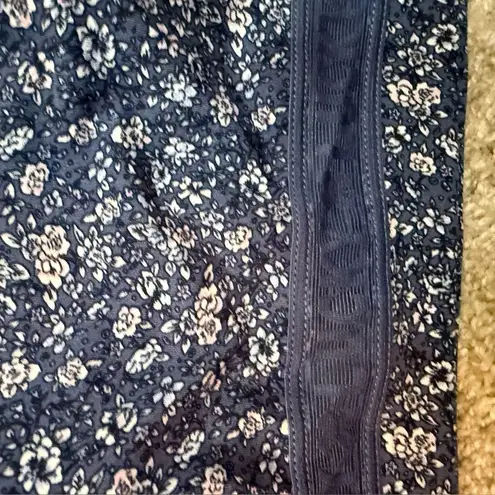 Lucky Brand NWT  1X Floral Comfort Bra‎ Blue Stretch No Wire Boho Cottagecore