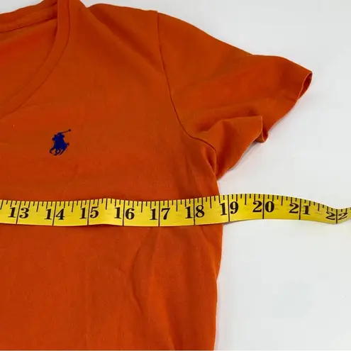 Polo Ralph Lauren womens Classic V Neck Short Sleeves bright Orange M
