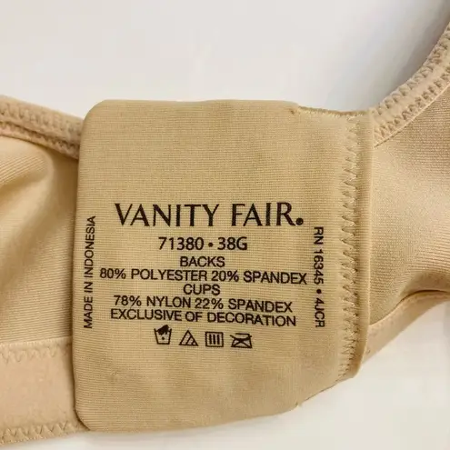 Vanity Fair 71380 Beauty Back Full Figure Wireless Smoothing Bra 38G Damask NEW