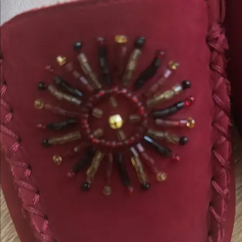 Coldwater Creek Red Beaded Loafers – Size 9.5