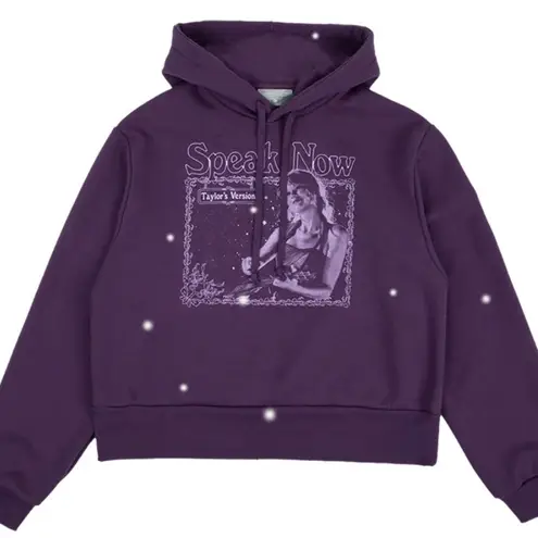 Taylor Swift The Story of Us Purple Crop Hoodie Size S