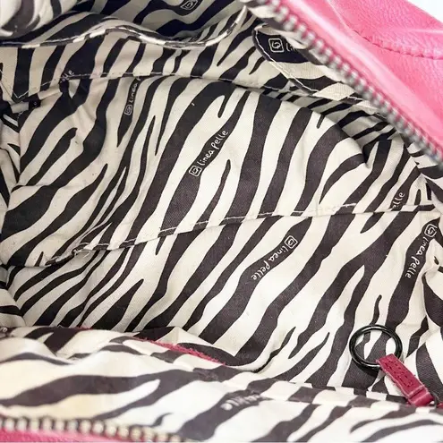 Linea Pelle Dark Red Leather Duffle Crossbody Bag