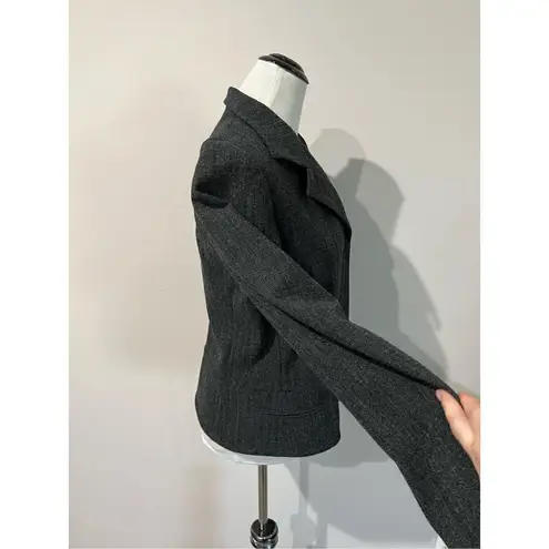 Narciso Rodriguez Italy Black/Grey Wool blend Blazer Jacket size 8 Black